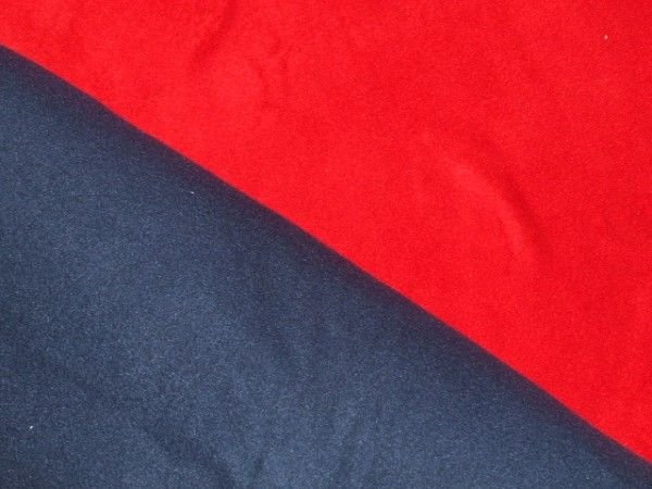 Sedací vak POOf fleecový > varianta Modrá-červená