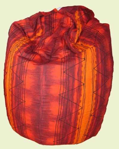 Relaxační pytel velký > varianta Oranžovo-červený > 130x110 cm