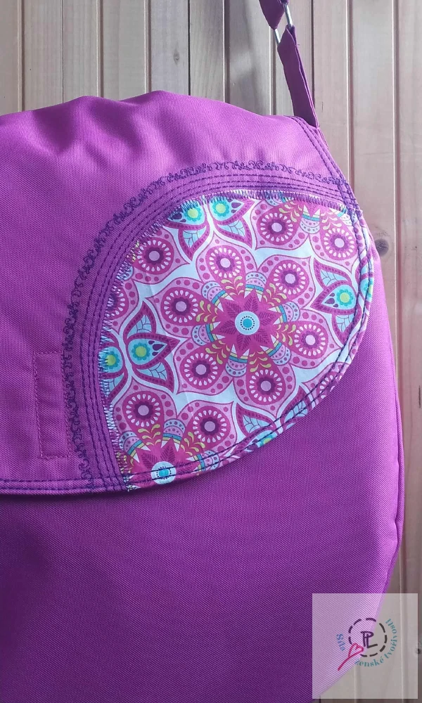 Taška na šamanský buben růžová mandala