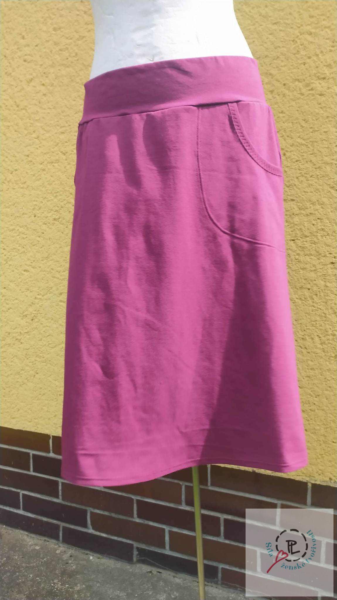 Sukně s kapsami bordó