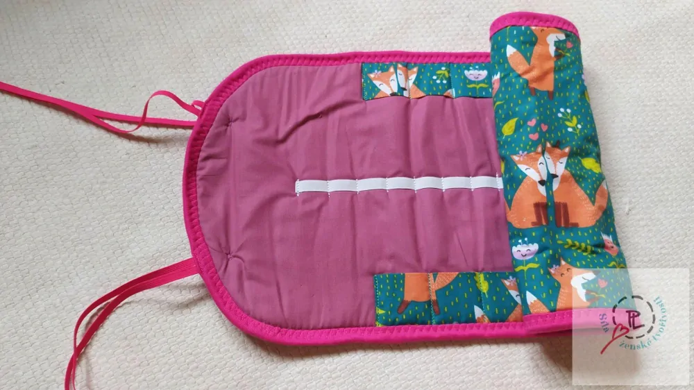 Patchwork penál na bločky a pastely LIŠČÍ