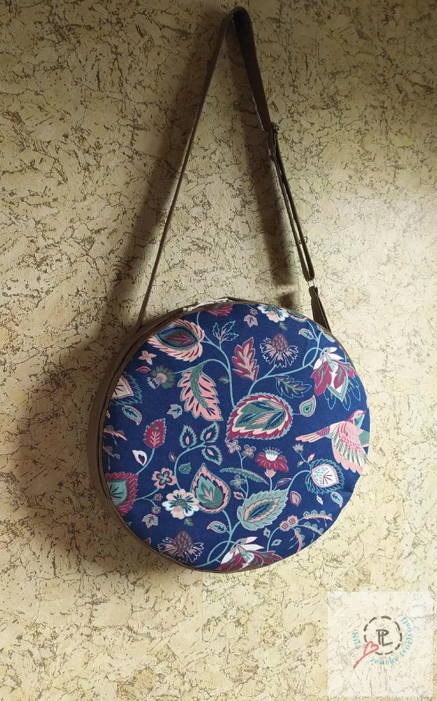 Taška na šamanský buben s ptáčky - kruhová