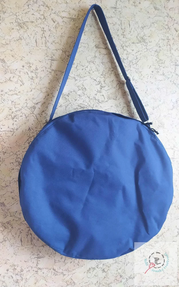 Taška na šamanský buben tmavě modrá - kruhová