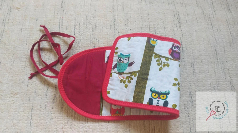 Waldorfský penál na bločky a pastely SOVY