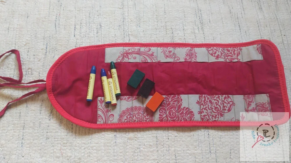 Penál na bločky a pastely SRDÍČKA