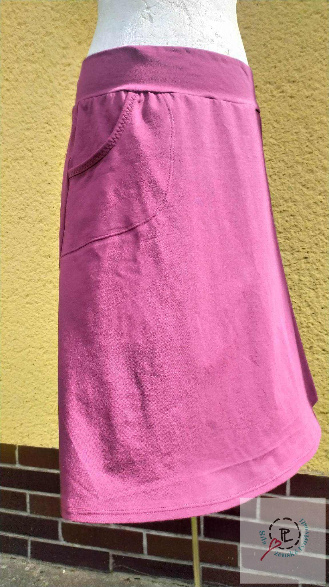 Sukně s kapsami bordó