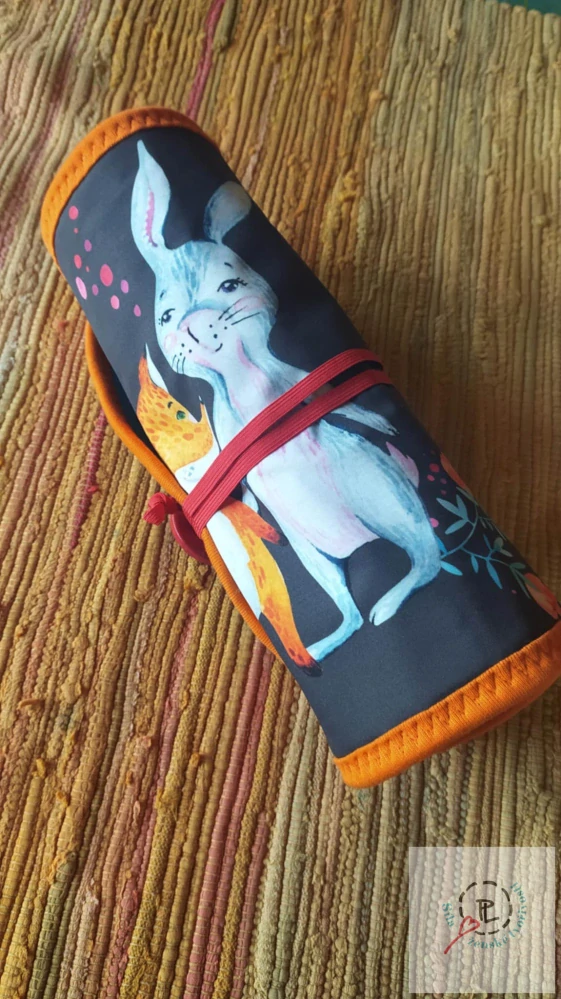 Waldorfský penál na bločky a pastely KAMARÁDI 16+16