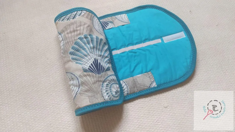 Patchwork penál na bločky a pastely MUŠLE