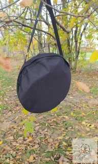 Taška na šamanský buben černá - kruhová