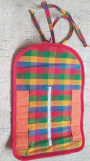 Penál na bločky a pastely ORANŽOVÁ+KOSTKA