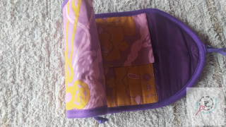 Penál na háčky fialovo-žlutý